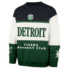 Detroit Tigers Tee Up Maximalist Fleece Sweatshirt Green | 47 brand