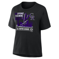 Colorado Rockies Women's 2026 Spring Training Cactus League Hometown Special T-Shirt Black