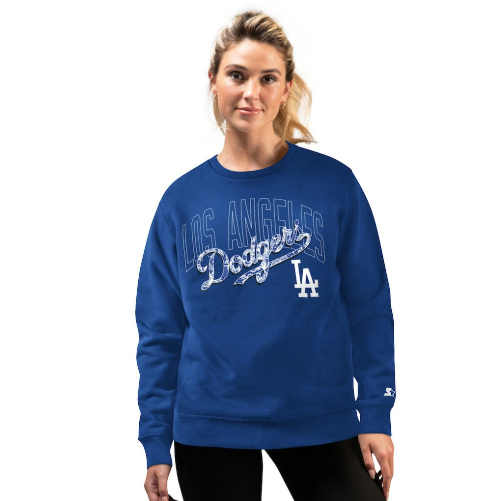 Los Angeles Dodgers Starter Women's Lace Classic Sweatshirt Royal