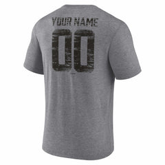 Baltimore Orioles Heritage Personalized Any Name & Number Tri-Blend T-Shirt Gray