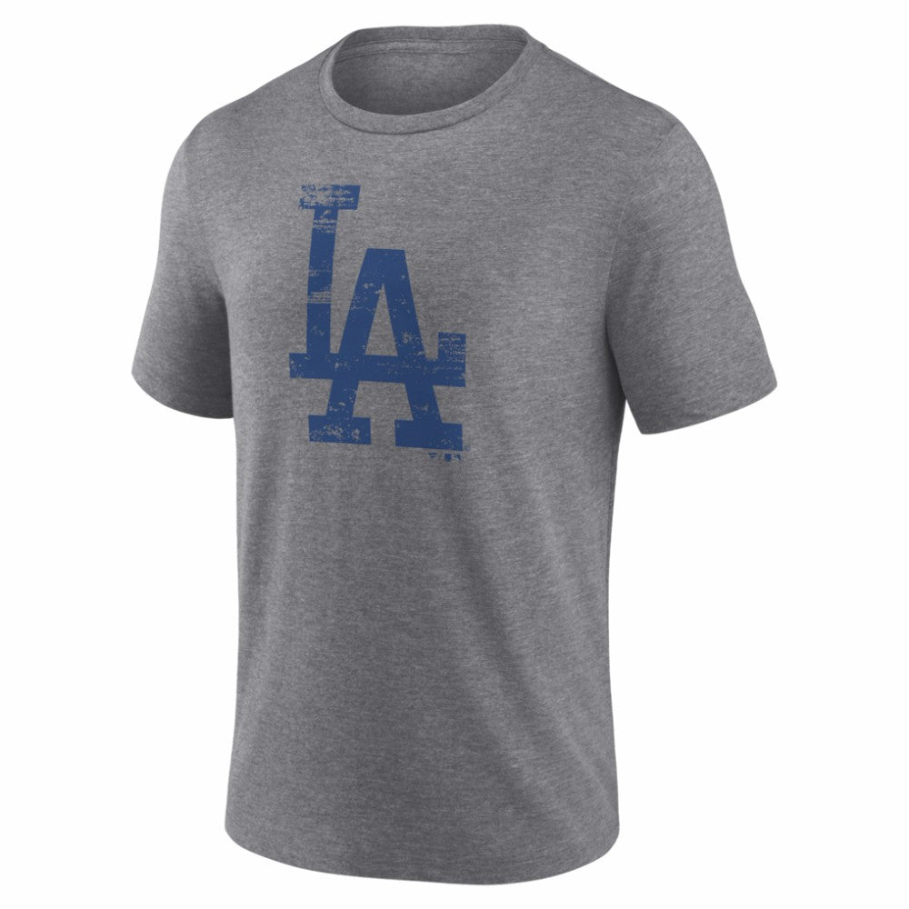 Los Angeles Dodgers Heritage Personalized Any Name & Number Tri-Blend T-Shirt Gray