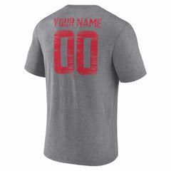 Philadelphia Phillies Heritage Personalized Any Name & Number Tri-Blend T-Shirt Gray