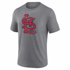 St. Louis Cardinals Heritage Personalized Any Name & Number Tri-Blend T-Shirt Gray