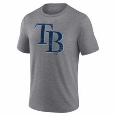 Tampa Bay Rays Heritage Personalized Any Name & Number Tri-Blend T-Shirt Gray