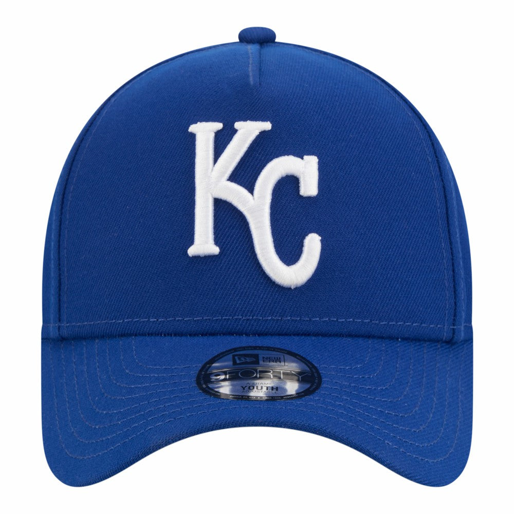 Kansas City Royals Youth 9FORTY A-Frame Adjustable Hat Royal | New Era