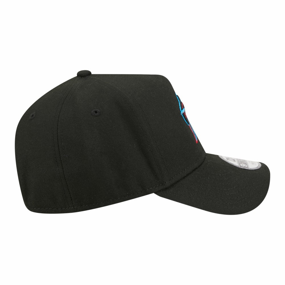 Miami Marlins Youth 9FORTY A-Frame Adjustable Hat Black | New Era