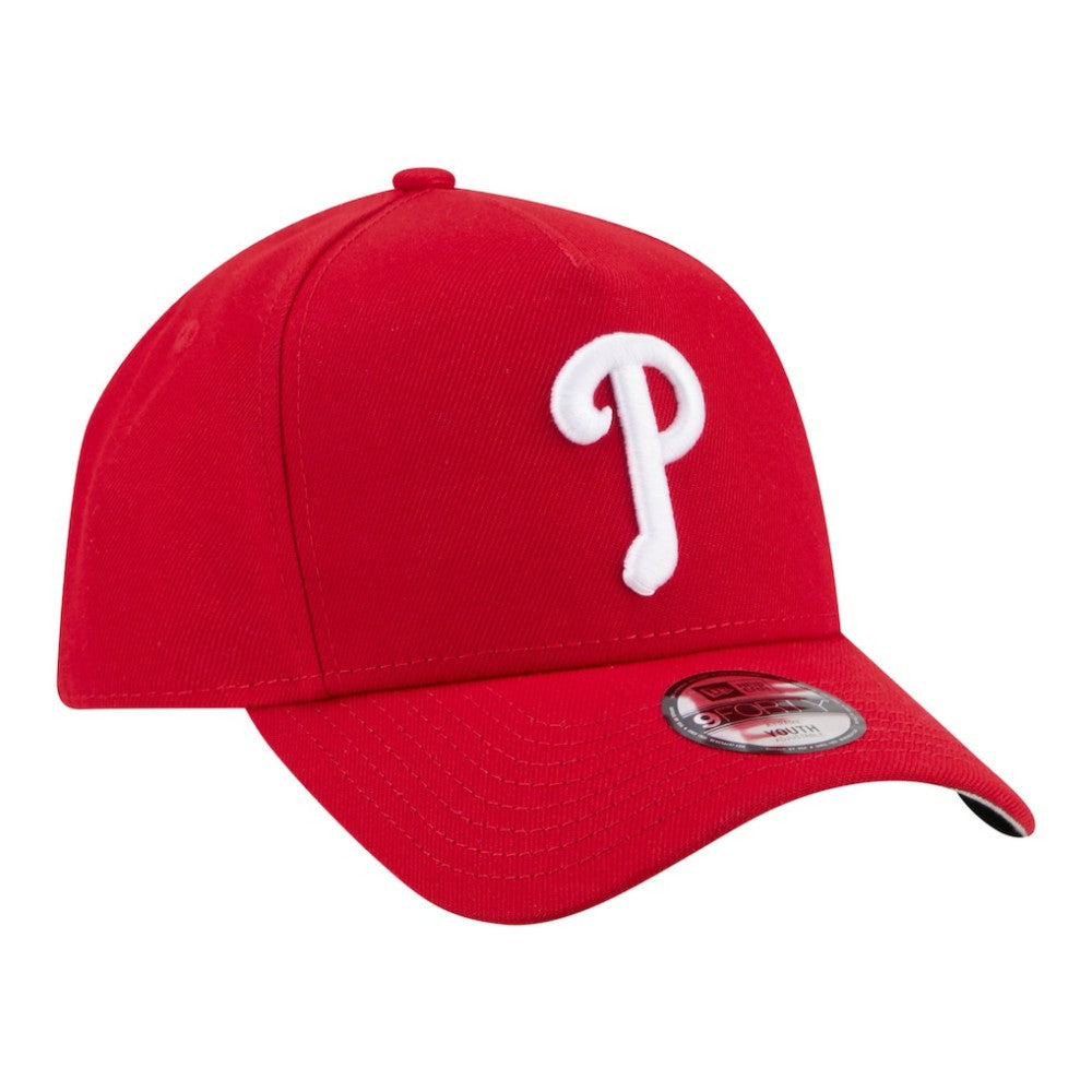 Philadelphia Phillies Youth 9FORTY A-Frame Adjustable Hat Red | New Era