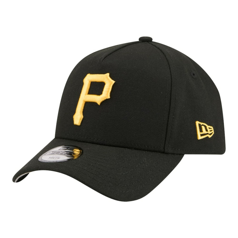 Pittsburgh Pirates Youth 9FORTY A-Frame Adjustable Hat Black | New Era