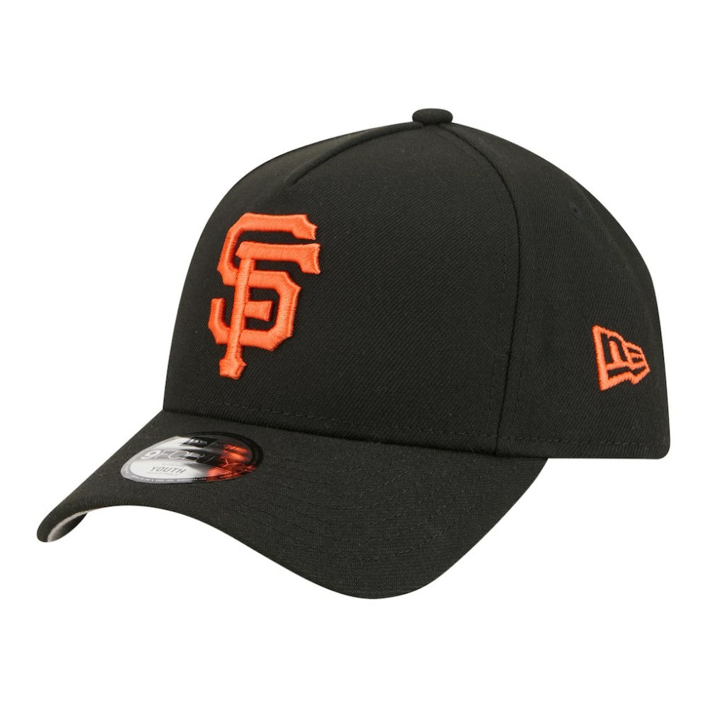 San Francisco Giants Youth 9FORTY A-Frame Adjustable Hat Black | New Era