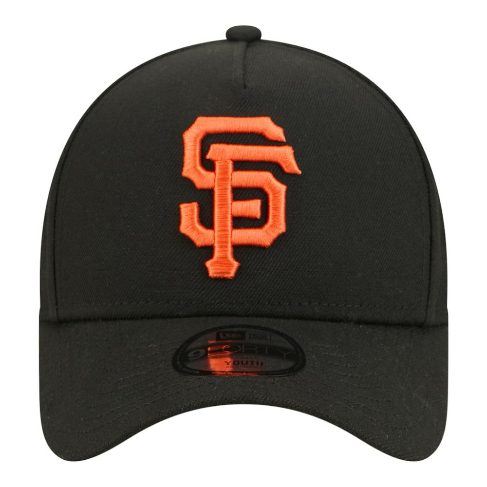 San Francisco Giants Youth 9FORTY A-Frame Adjustable Hat Black | New Era