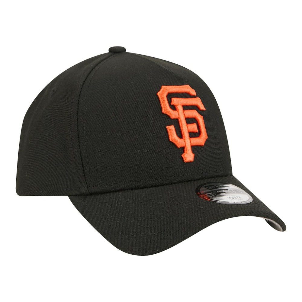 San Francisco Giants Youth 9FORTY A-Frame Adjustable Hat Black | New Era