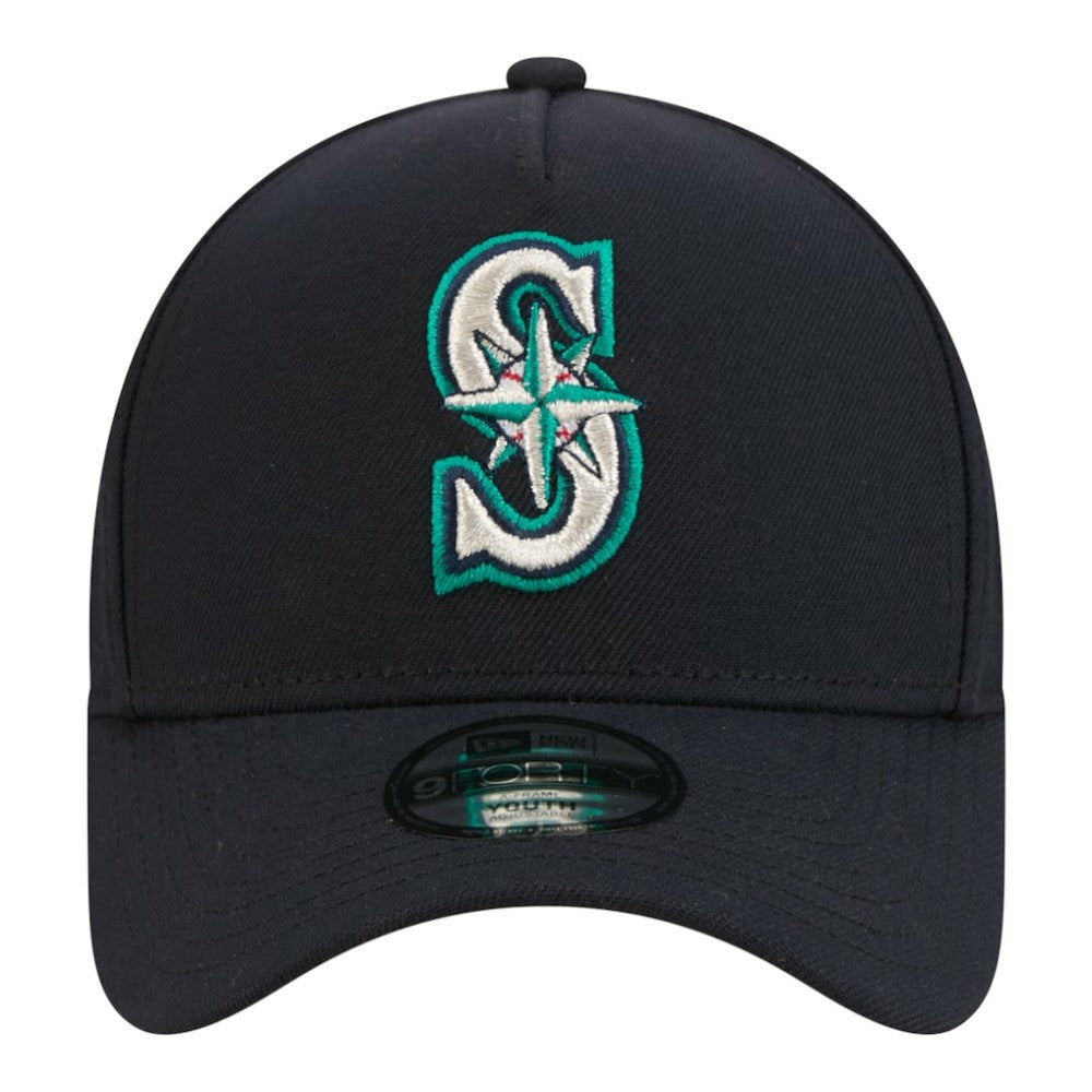 Seattle Mariners Youth 9FORTY A-Frame Adjustable Hat Navy | New Era