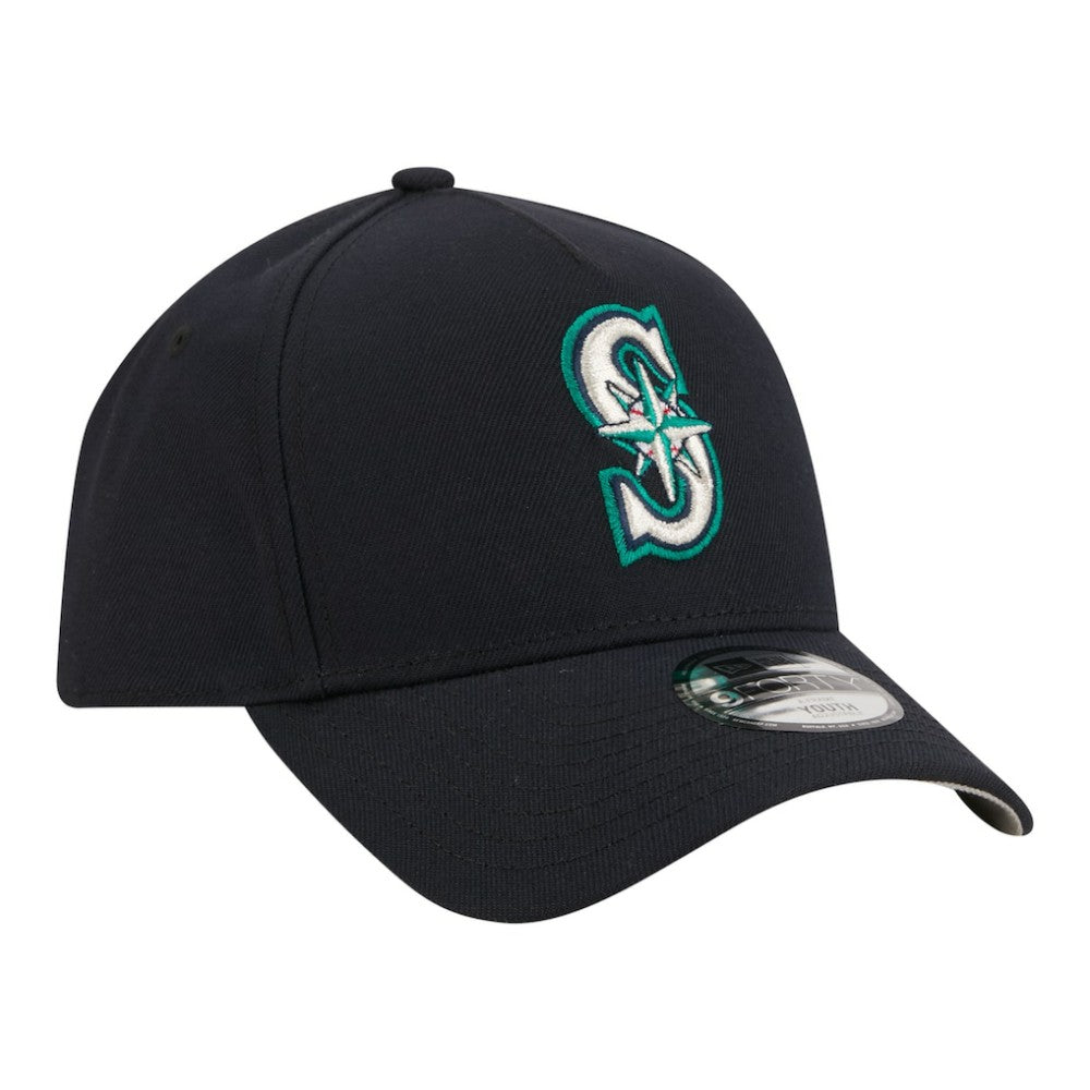 Seattle Mariners Youth 9FORTY A-Frame Adjustable Hat Navy | New Era