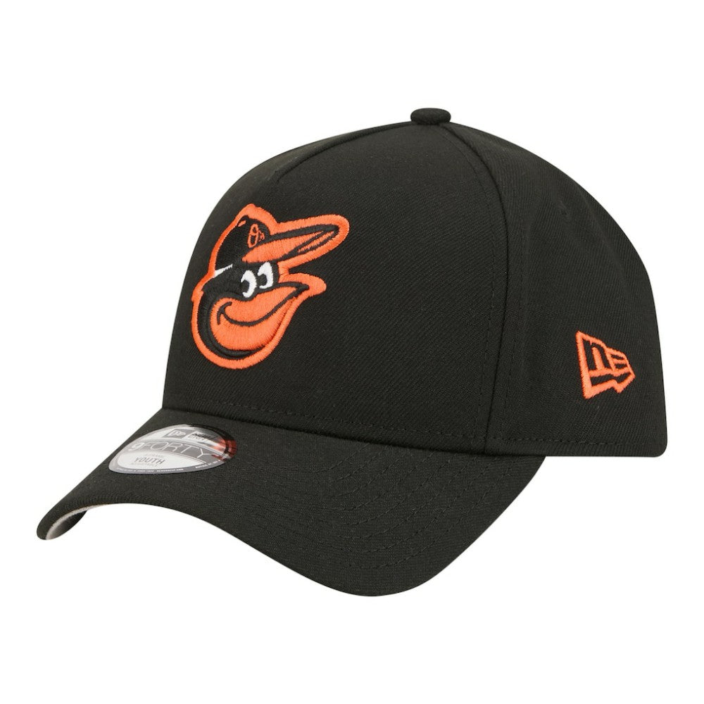 Baltimore Orioles Youth 9FORTY A-Frame Adjustable Hat Black | New Era