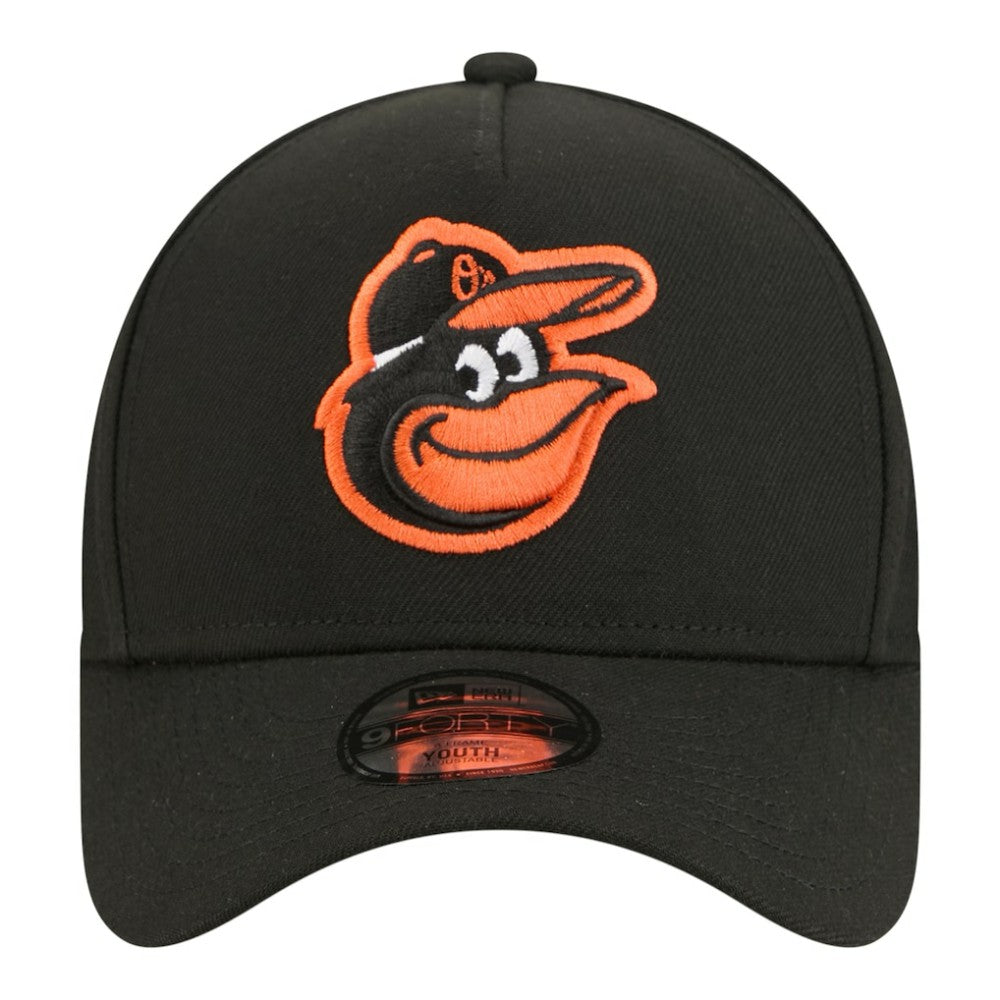 Baltimore Orioles Youth 9FORTY A-Frame Adjustable Hat Black | New Era