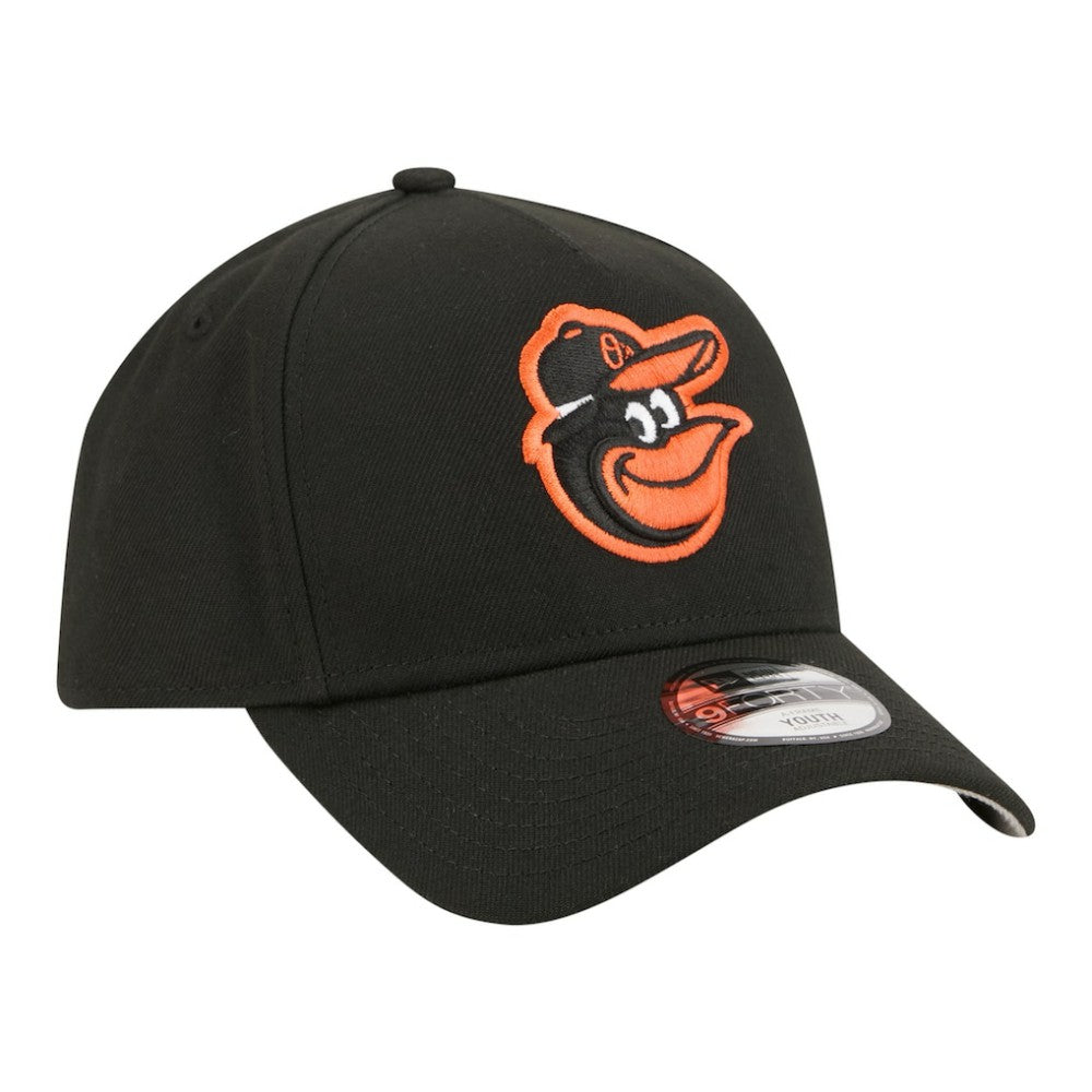 Baltimore Orioles Youth 9FORTY A-Frame Adjustable Hat Black | New Era