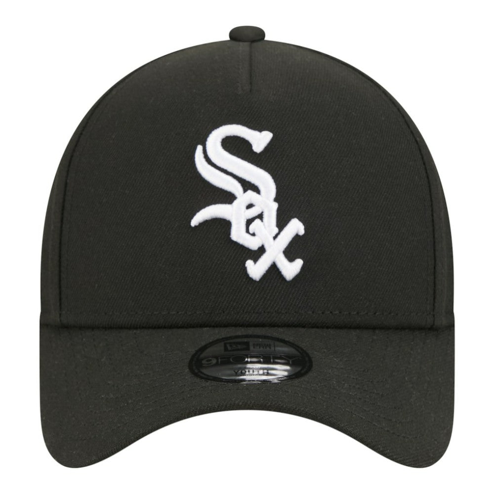 Chicago White Sox Youth 9FORTY A-Frame Adjustable Hat Black | New Era