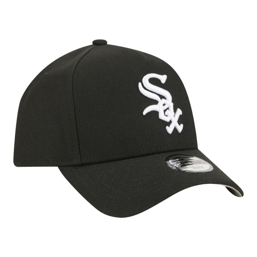 Chicago White Sox Youth 9FORTY A-Frame Adjustable Hat Black | New Era