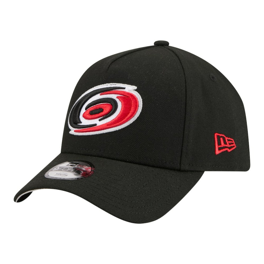 Carolina Hurricanes New Era Youth 9FORTY A-Frame Adjustable Hat Black