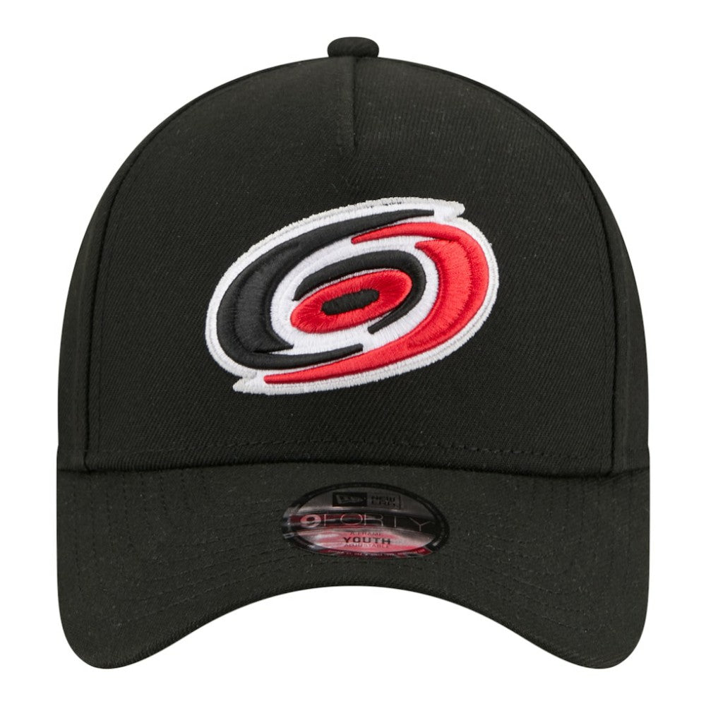 Carolina Hurricanes New Era Youth 9FORTY A-Frame Adjustable Hat Black
