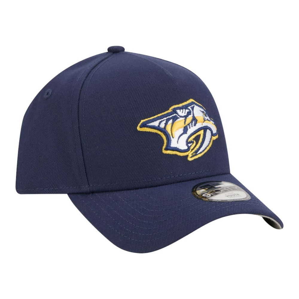 Nashville Predators New Era Youth 9FORTY A-Frame Adjustable Hat Navy