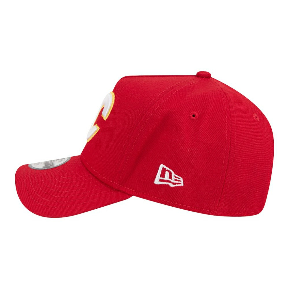 Calgary Flames New Era Youth 9FORTY A-Frame Adjustable Hat Red