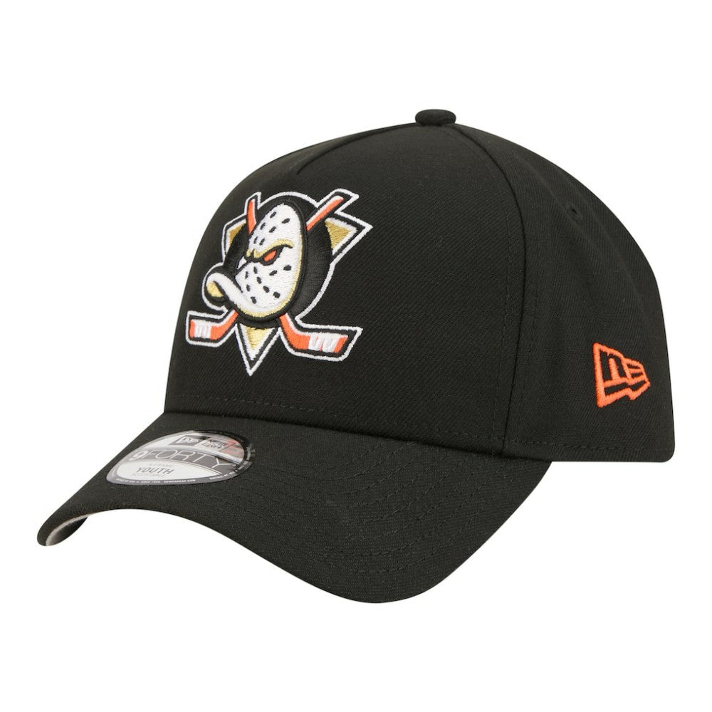 Anaheim Ducks New Era Youth 9FORTY A-Frame Adjustable Hat Black