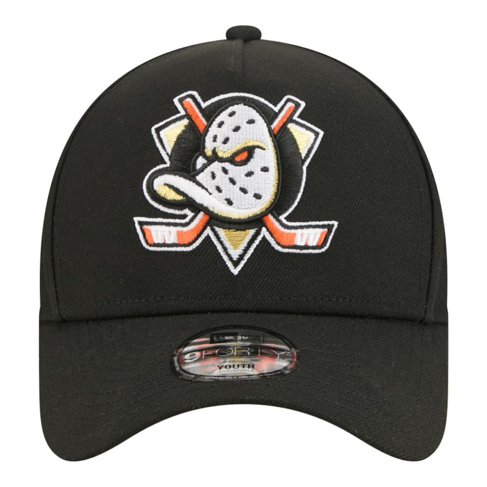 Anaheim Ducks New Era Youth 9FORTY A-Frame Adjustable Hat Black