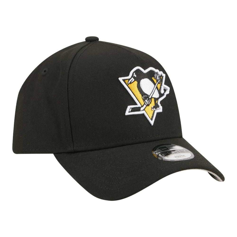 Pittsburgh Penguins New Era Youth 9FORTY A-Frame Adjustable Hat Black