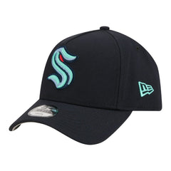 Seattle Kraken New Era Youth 9FORTY A-Frame Adjustable Hat Deep Sea Blue