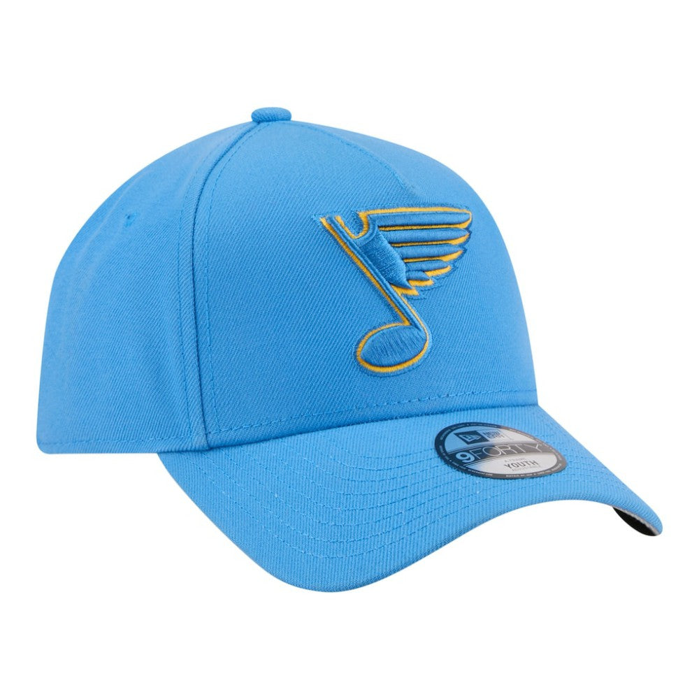St. Louis Blues New Era Youth 9FORTY A-Frame Adjustable Hat Blue