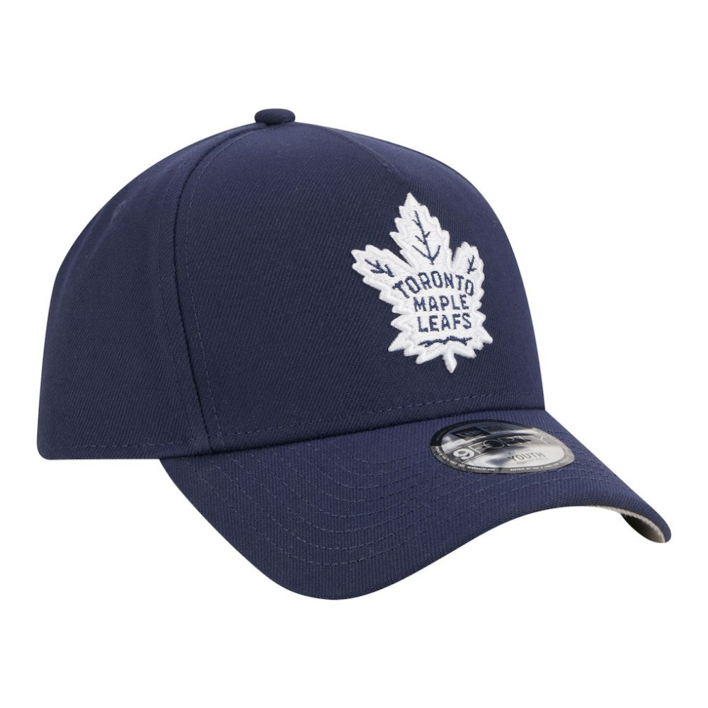 Toronto Maple Leafs New Era Youth 9FORTY A-Frame Adjustable Hat Blue