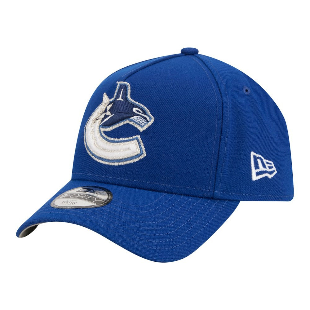 Vancouver Canucks New Era Youth 9FORTY A-Frame Adjustable Hat Blue