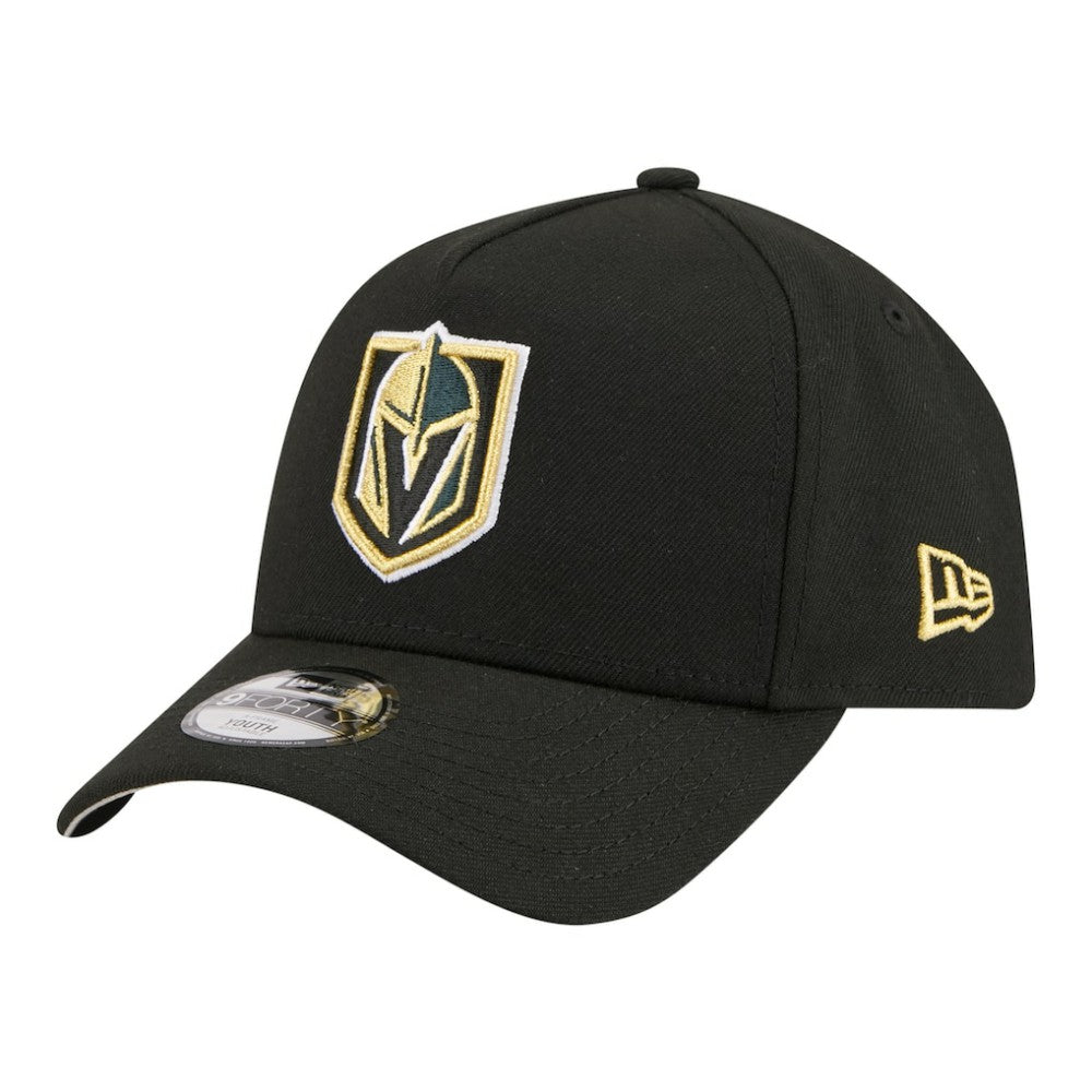 Vegas Golden Knights New Era Youth 9FORTY A-Frame Adjustable Hat Black