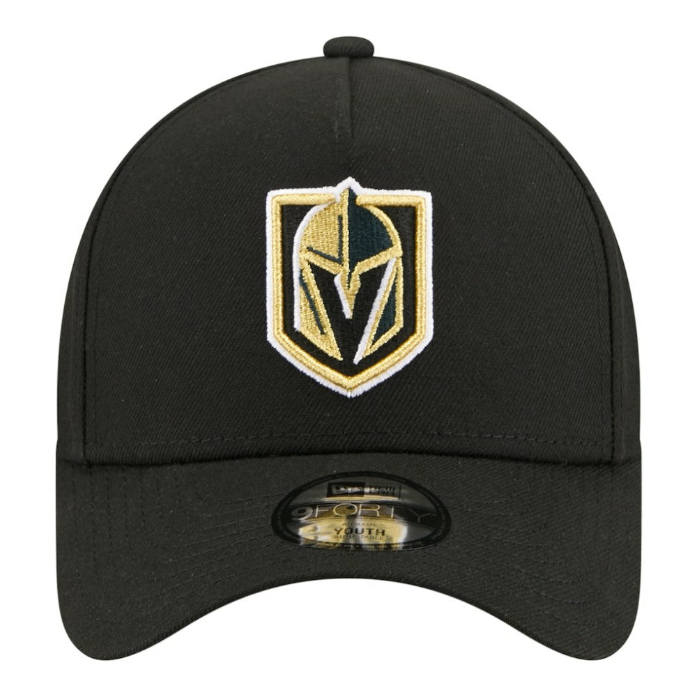 Vegas Golden Knights New Era Youth 9FORTY A-Frame Adjustable Hat Black