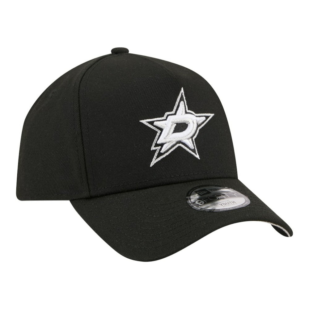 Dallas Stars New Era Youth 9FORTY A-Frame Adjustable Hat Black