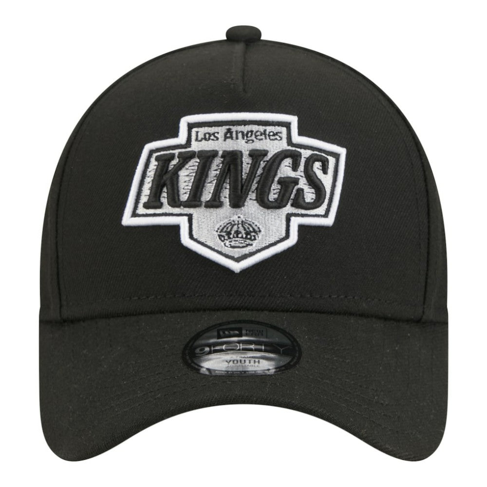 Los Angeles Kings New Era Youth 9FORTY A-Frame Adjustable Hat Black