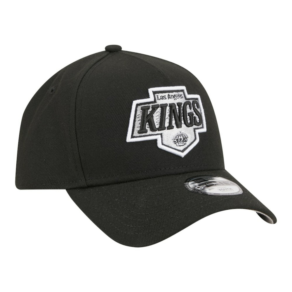 Los Angeles Kings New Era Youth 9FORTY A-Frame Adjustable Hat Black