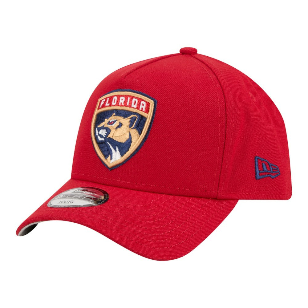 Florida Panthers New Era Youth 9FORTY A-Frame Adjustable Hat Red
