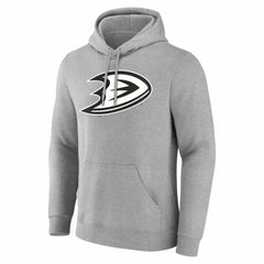 Anaheim Ducks Big & Tall Personalized Name & Number Monochrome Pullover Hoodie Gray