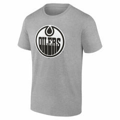 Edmonton Oilers Big & Tall Personalized Name & Number Monochrome T-Shirt Gray
