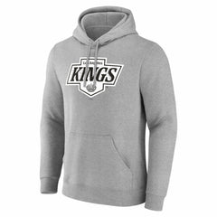 Los Angeles Kings Big & Tall Personalized Name & Number Monochrome Pullover Hoodie Gray