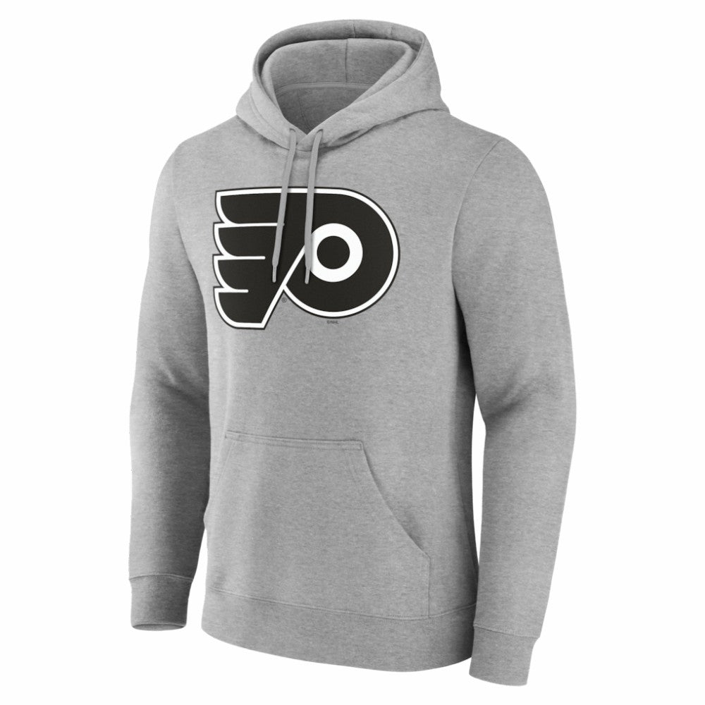 Philadelphia Flyers Big & Tall Personalized Name & Number Monochrome Pullover Hoodie Gray