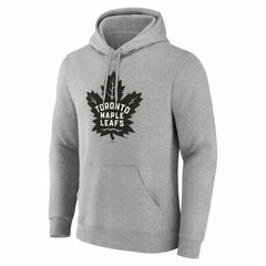 Toronto Maple Leafs Big & Tall Personalized Name & Number Monochrome Pullover Hoodie Gray