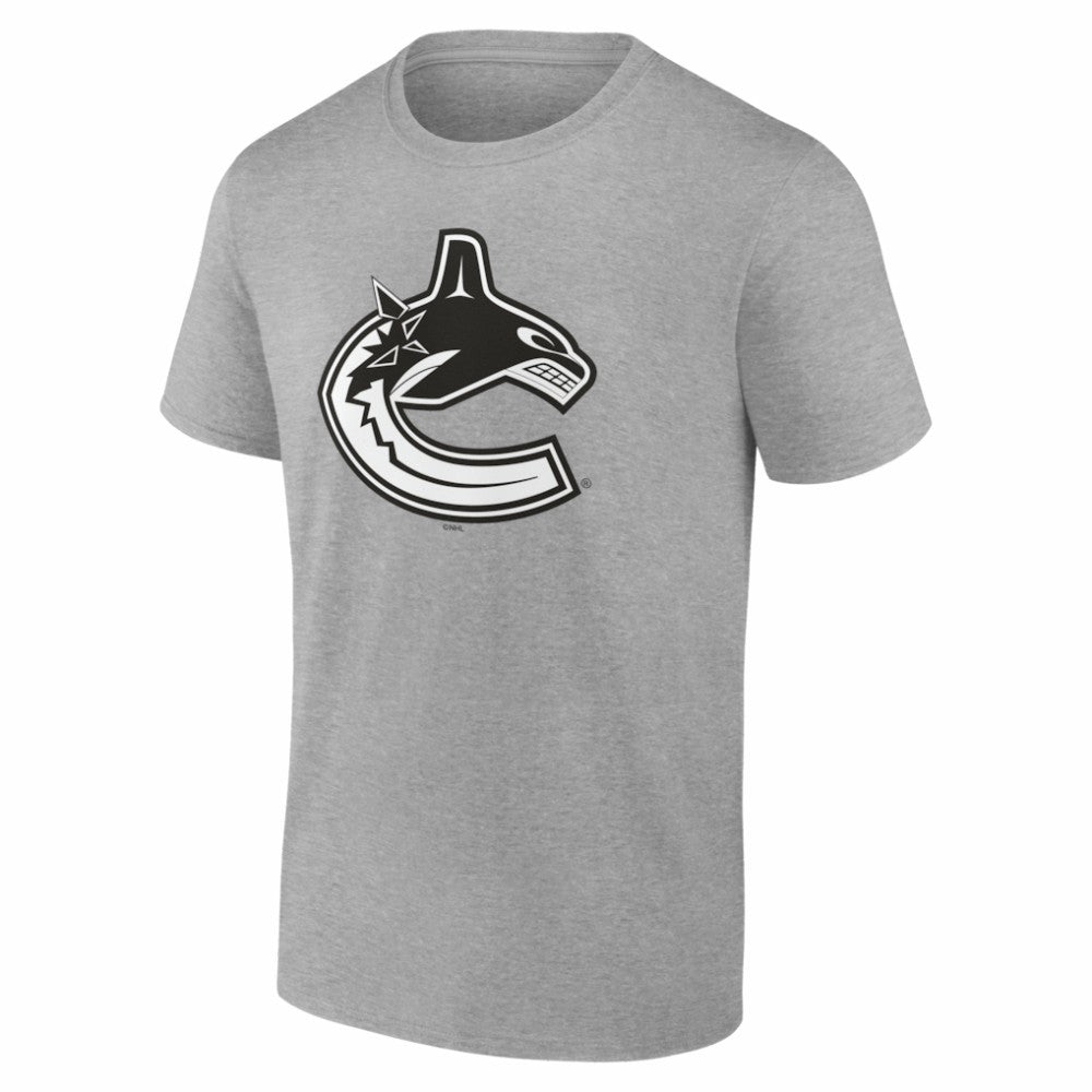 Vancouver Canucks Big & Tall Personalized Name & Number Monochrome T-Shirt Gray