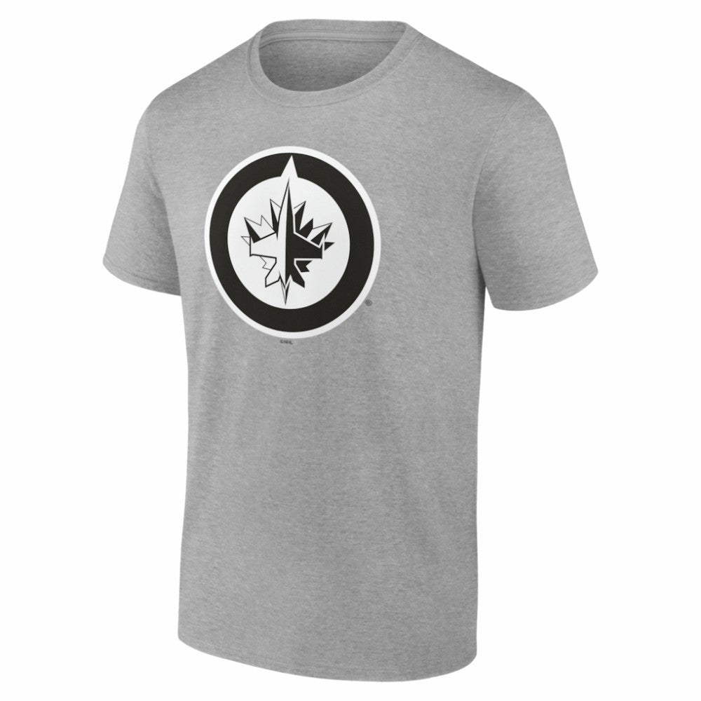 Winnipeg Jets Big & Tall Personalized Name & Number Monochrome T-Shirt Gray