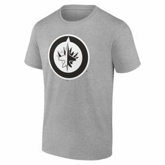 Winnipeg Jets Big & Tall Personalized Name & Number Monochrome T-Shirt Gray