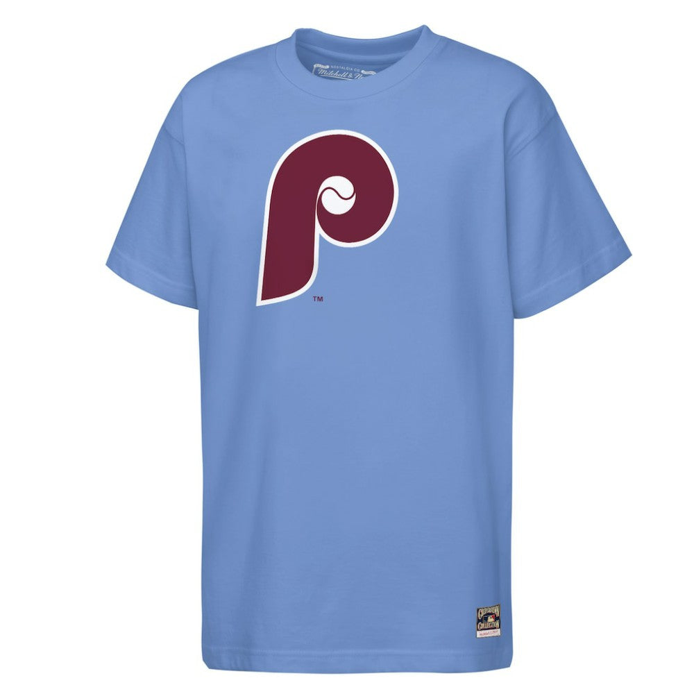 Philadelphia Phillies Cooperstown Concession T-Shirt Light Blue | Mitchell & Ness