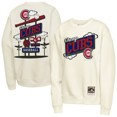 Chicago Cubs Youth Retro Billboard Sweatshirt Natural | Mitchell & Ness