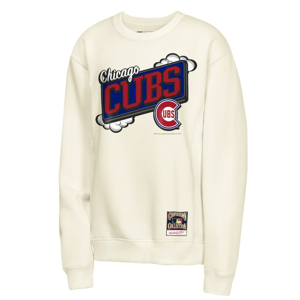 Chicago Cubs Youth Retro Billboard Sweatshirt Natural | Mitchell & Ness